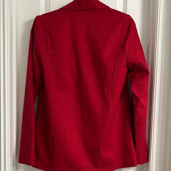 Show Me Your MuMu Red Blazer Structured Suit Jacket Business - Picture 5 of 5